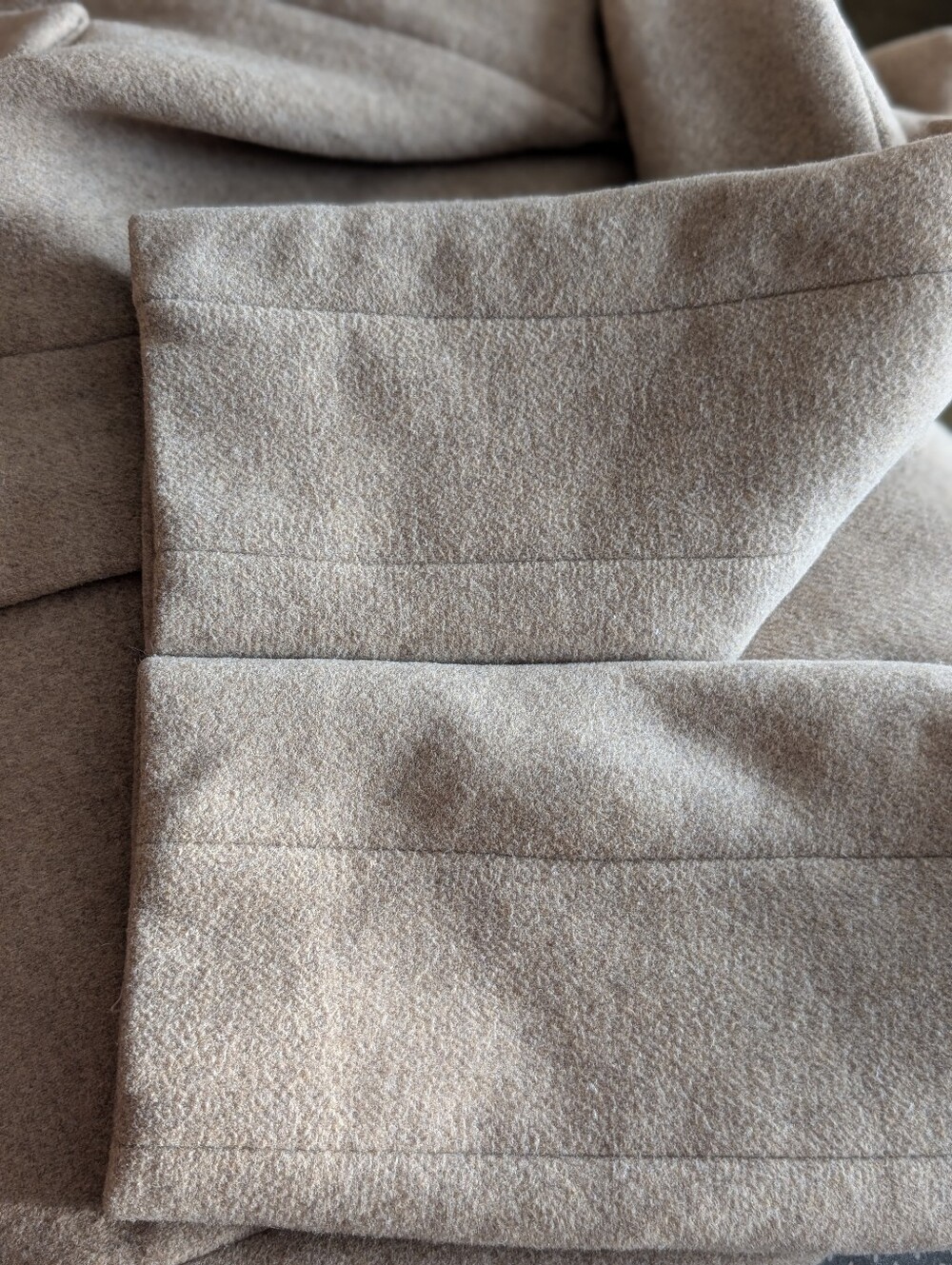 J.Crew Wool Blend City Coat Oatmeal Women’s Size 10 Funnel Neck Zip Jacket - Picture 14 of 16